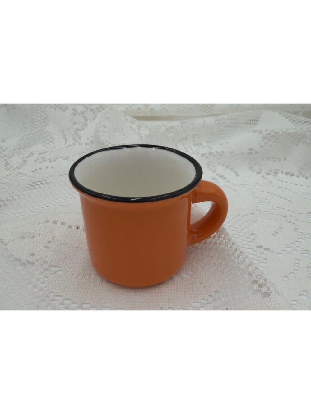 Orange Ceramic Mug Robert Stanley Brand Microwave & Dishwasher Safe 3 Inches Tal